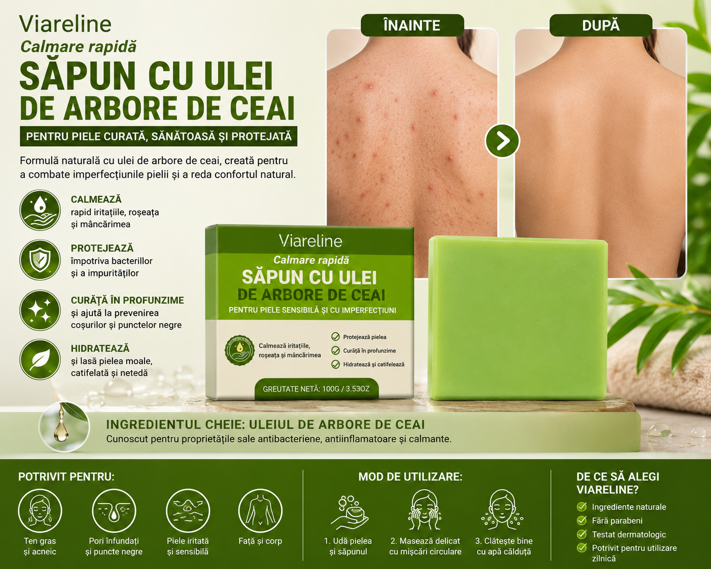 Săpun Viareline Cu Ulei De Arbore